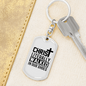 Christ Literally Walked Keychain Stainless Steel or 18k Gold Dog Tag Keyring-Express Your Love Gifts