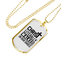 Christ Literally Walked Necklace Stainless Steel or 18k Gold Dog Tag 24" Chain-Express Your Love Gifts