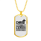 Christ Literally Walked Necklace Stainless Steel or 18k Gold Dog Tag 24" Chain-Express Your Love Gifts