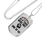 Christ Loves Us Necklace Stainless Steel or 18k Gold Dog Tag 24" Chain-Express Your Love Gifts