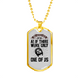 Christ Loves Us Necklace Stainless Steel or 18k Gold Dog Tag 24" Chain-Express Your Love Gifts