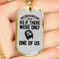 Christ Loves Us Necklace Stainless Steel or 18k Gold Dog Tag 24" Chain-Express Your Love Gifts