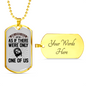 Christ Loves Us Necklace Stainless Steel or 18k Gold Dog Tag 24" Chain-Express Your Love Gifts