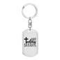 Christ Today Keychain Stainless Steel or 18k Gold Dog Tag Keyring-Express Your Love Gifts