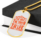 Christ Way Truth Life John 14:6 Necklace Stainless Steel or 18k Gold Dog Tag 24" Chain-Express Your Love Gifts