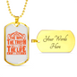 Christ Way Truth Life John 14:6 Necklace Stainless Steel or 18k Gold Dog Tag 24" Chain-Express Your Love Gifts