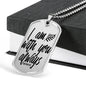 Christ With You Matthew 28:20 Dog Tag Stainless Steel or 18k Gold 24" Chain-Express Your Love Gifts