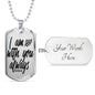 Christ With You Matthew 28:20 Dog Tag Stainless Steel or 18k Gold 24" Chain-Express Your Love Gifts