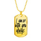 Christ With You Matthew 28:20 Dog Tag Stainless Steel or 18k Gold 24" Chain-Express Your Love Gifts