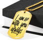 Christ With You Matthew 28:20 Dog Tag Stainless Steel or 18k Gold 24" Chain-Express Your Love Gifts