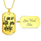 Christ With You Matthew 28:20 Dog Tag Stainless Steel or 18k Gold 24" Chain-Express Your Love Gifts