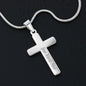 Christian Encouragement Strong Child Luke 2:40 Message Cross Card Necklace w Stainless Steel Pendant-Express Your Love Gifts