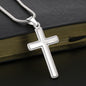 Christian Encouragement Strong Child Luke 2:40 Message Cross Card Necklace w Stainless Steel Pendant-Express Your Love Gifts