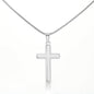 Christian Encouragement Strong Child Luke 2:40 Message Cross Card Necklace w Stainless Steel Pendant-Express Your Love Gifts