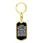 Christian Means To Forgive Keychain Stainless Steel or 18k Gold Dog Tag Keyring-Express Your Love Gifts