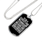 Christian Means To Forgive Necklace Stainless Steel or 18k Gold Dog Tag 24" Chain-Express Your Love Gifts