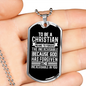 Christian Means To Forgive Necklace Stainless Steel or 18k Gold Dog Tag 24" Chain-Express Your Love Gifts