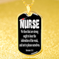 Christian Nurse Gift Nurse Necklace Stainless Steel or 18k Gold Dog Tag W 24"-Express Your Love Gifts