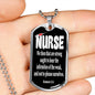 Christian Nurse Gift Nurse Necklace Stainless Steel or 18k Gold Dog Tag W 24"-Express Your Love Gifts