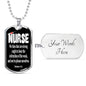 Christian Nurse Gift Nurse Necklace Stainless Steel or 18k Gold Dog Tag W 24"-Express Your Love Gifts