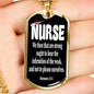 Christian Nurse Gift Nurse Necklace Stainless Steel or 18k Gold Dog Tag W 24"-Express Your Love Gifts