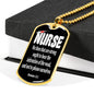 Christian Nurse Gift Nurse Necklace Stainless Steel or 18k Gold Dog Tag W 24"-Express Your Love Gifts