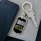 Christian Soldier Keychain Stainless Steel or 18k Gold Dog Tag Keyring-Express Your Love Gifts