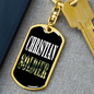 Christian Soldier Keychain Stainless Steel or 18k Gold Dog Tag Keyring-Express Your Love Gifts