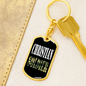 Christian Soldier Keychain Stainless Steel or 18k Gold Dog Tag Keyring-Express Your Love Gifts