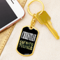 Christian Soldier Keychain Stainless Steel or 18k Gold Dog Tag Keyring-Express Your Love Gifts
