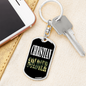 Christian Soldier Keychain Stainless Steel or 18k Gold Dog Tag Keyring-Express Your Love Gifts