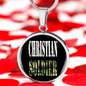Christian Soldier Necklace Circle Pendant Stainless Steel or 18k Gold 18-22-Express Your Love Gifts