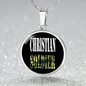 Christian Soldier Necklace Circle Pendant Stainless Steel or 18k Gold 18-22-Express Your Love Gifts