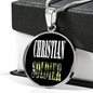 Christian Soldier Necklace Circle Pendant Stainless Steel or 18k Gold 18-22-Express Your Love Gifts