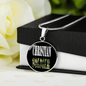 Christian Soldier Necklace Circle Pendant Stainless Steel or 18k Gold 18-22-Express Your Love Gifts