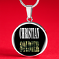 Christian Soldier Necklace Circle Pendant Stainless Steel or 18k Gold 18-22-Express Your Love Gifts