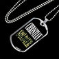 Christian Soldier Necklace Stainless Steel or 18k Gold Dog Tag 24" Chain-Express Your Love Gifts