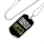 Christian Soldier Necklace Stainless Steel or 18k Gold Dog Tag 24" Chain-Express Your Love Gifts