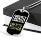 Christian Soldier Necklace Stainless Steel or 18k Gold Dog Tag 24" Chain-Express Your Love Gifts