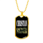 Christian Soldier Necklace Stainless Steel or 18k Gold Dog Tag 24" Chain-Express Your Love Gifts