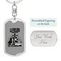 Christian Trucker Do All Swivel Keychain Dog Tag Stainless Steel or 18k Gold-Express Your Love Gifts
