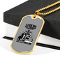 Christian Trucker Dog Tag Stainless Steel or 18k Gold 24" Chain-Express Your Love Gifts