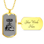 Christian Trucker Dog Tag Stainless Steel or 18k Gold 24" Chain-Express Your Love Gifts