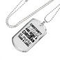 Christianity A Lifestyle Necklace Stainless Steel or 18k Gold Dog Tag 24" Chain-Express Your Love Gifts