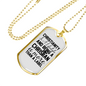 Christianity A Lifestyle Necklace Stainless Steel or 18k Gold Dog Tag 24" Chain-Express Your Love Gifts
