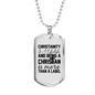 Christianity A Lifestyle Necklace Stainless Steel or 18k Gold Dog Tag 24" Chain-Express Your Love Gifts