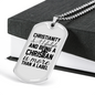 Christianity A Lifestyle Necklace Stainless Steel or 18k Gold Dog Tag 24" Chain-Express Your Love Gifts