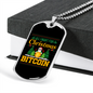 Christmas Bitcoin Crypto Necklace Stainless Steel or 18k Gold Dog Tag 24" Chain-Express Your Love Gifts