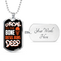 Chrome To The Bone Dog Tag Stainless Steel or 18k Gold 24" Chain-Express Your Love Gifts