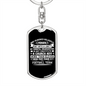 Church Football Team Keychain Stainless Steel or 18k Gold Dog Tag Keyring-Express Your Love Gifts